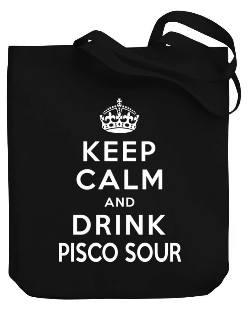 Keep calm and drink Pisco Sour Canvas Tote Bag 10.5" x 16" x 4 $19.60 Totes