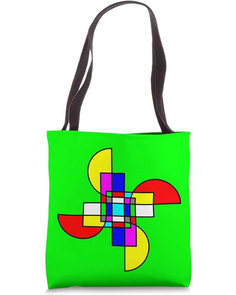 Minimalistic Aesthetic - Pop Color Graphic Green Background Tote Bag $11.70 Totes