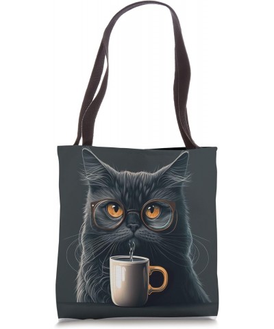 Funny Cat mother coffee lover Design Kitten Humor Cat Lover Tote Bag $10.37 Totes