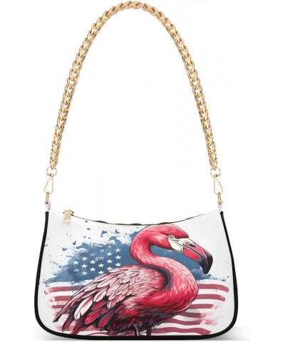 Shoulder Bags for Women American US Flag Independence Day Patriotic Hobo Tote Handbag Small Clutch Purse with Zipper Closure ...