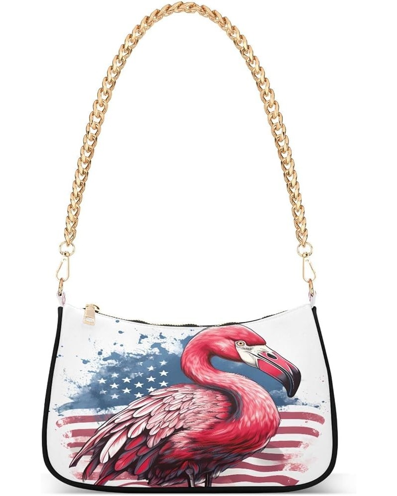 Shoulder Bags for Women American US Flag Independence Day Patriotic Hobo Tote Handbag Small Clutch Purse with Zipper Closure ...