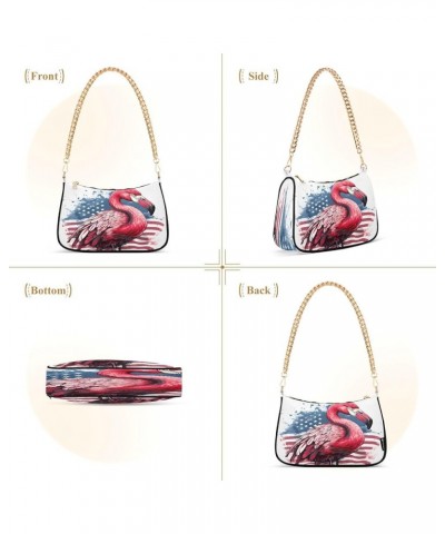 Shoulder Bags for Women American US Flag Independence Day Patriotic Hobo Tote Handbag Small Clutch Purse with Zipper Closure ...