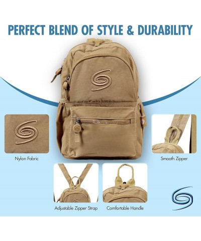 Mini Backpack Fashion for Everyday Crossbody and Over Shoulder Bag Travel Purse Camel $16.46 Backpacks