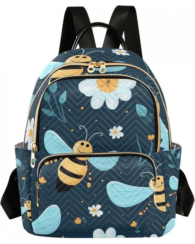 Mini Backpack Purse for Women, Cute Bees Travel Bag Casual Daypack Shoulder Bag Medium $12.80 Backpacks