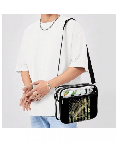 Clear Messenger Bag Stadium Approved, Clear Crossbody Shoulder Bag for Concerts, Sports Events, Work Pattern (573) $17.39 Sho...