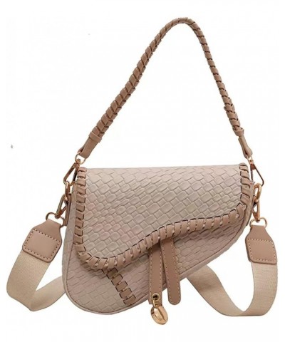 Women Small Shoulder Purse Saddle Clutch Purse Crossbody Bag Satchel Handbag Off-white $17.91 Satchels