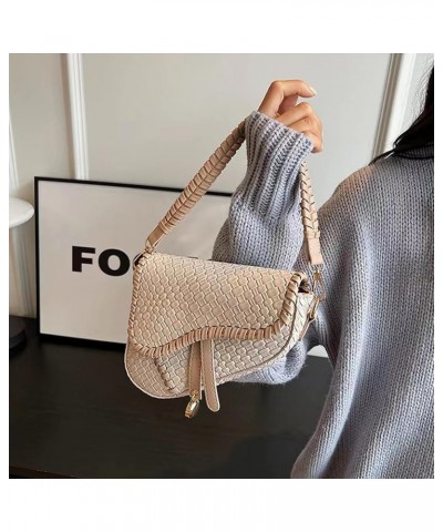 Women Small Shoulder Purse Saddle Clutch Purse Crossbody Bag Satchel Handbag Off-white $17.91 Satchels