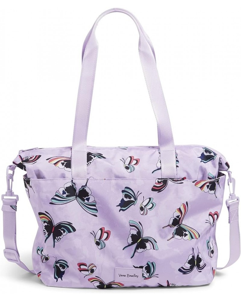 Recycled Lighten Up Reactive Tote Bag Lavender Butterflies $25.20 Totes