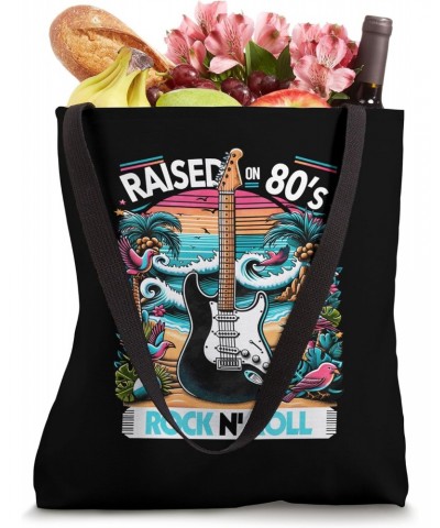 Raised On 80's Rock Roll - Rock Band - Hair Band Tote Bag $10.08 Totes