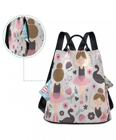 Cute Ballerina Backpack Purse for Women Fashion Bag Anti-Theft Travel Back Pack Rucksack Shoulder Bag $20.16 Backpacks