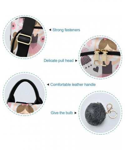 Cute Ballerina Backpack Purse for Women Fashion Bag Anti-Theft Travel Back Pack Rucksack Shoulder Bag $20.16 Backpacks