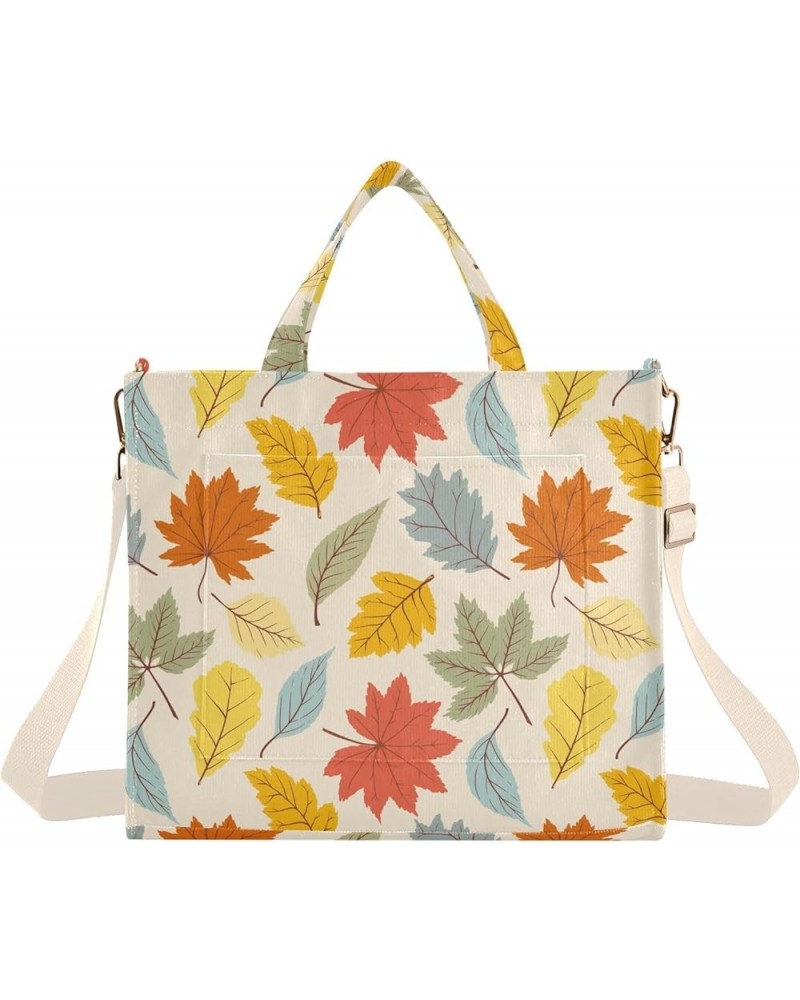 Shoulder Tote Women Watercolor Garden Flowers Tote Bag Designer Teacher Bag Tote Tote Bag with Pockets Fall Maple Leaf $9.68 ...