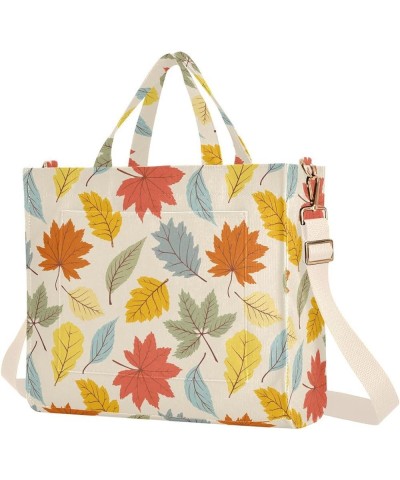 Shoulder Tote Women Watercolor Garden Flowers Tote Bag Designer Teacher Bag Tote Tote Bag with Pockets Fall Maple Leaf $9.68 ...