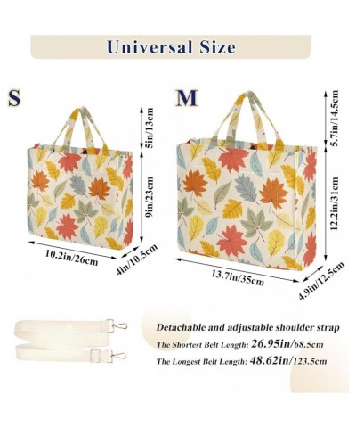 Shoulder Tote Women Watercolor Garden Flowers Tote Bag Designer Teacher Bag Tote Tote Bag with Pockets Fall Maple Leaf $9.68 ...