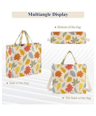 Shoulder Tote Women Watercolor Garden Flowers Tote Bag Designer Teacher Bag Tote Tote Bag with Pockets Fall Maple Leaf $9.68 ...