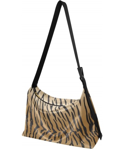 Women Boho Bag Tiger Print Skin Pattern Shoulder Bag PU Leather Pouch Crossbody Bag Large Tote Handbag For Quick Getaway Week...