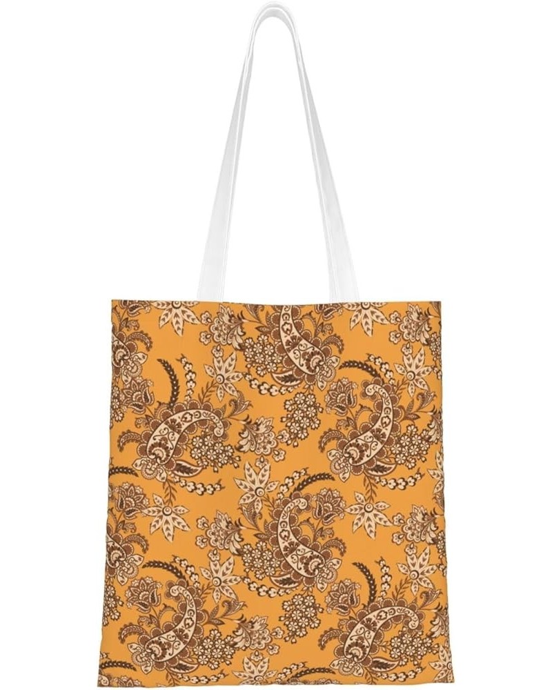 Paisley Single Shoulder Fashion Canvas Tote Shopping Bags Handbags For Men And Women Paisley44 $11.13 Totes