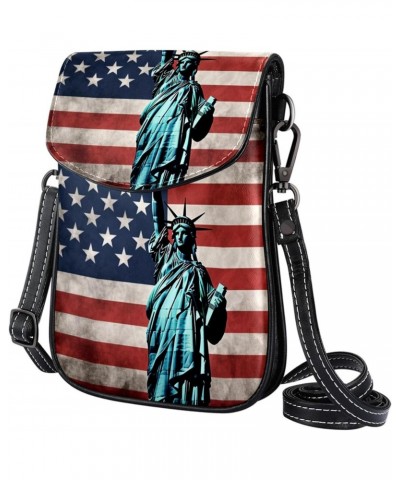 Crossbody Bags for Women,Crossbody Bag Men,Small Sling Bag,American Flag Statue of Liberty,Crossbody Purse $11.56 Crossbody Bags