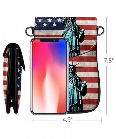 Crossbody Bags for Women,Crossbody Bag Men,Small Sling Bag,American Flag Statue of Liberty,Crossbody Purse $11.56 Crossbody Bags