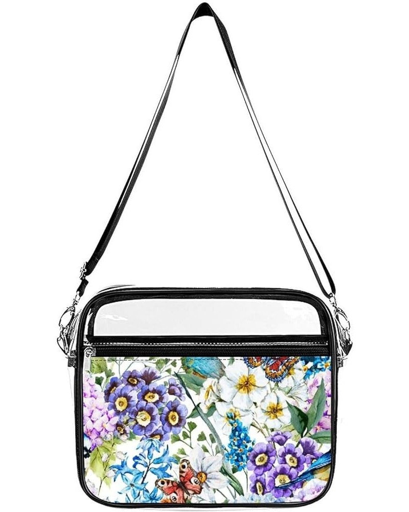 Clear Crossbody Purse Bag, Clear Bag Stadium Approved with Front Pocket for Concerts Sports Festivals Pattern (133) $11.59 Cr...