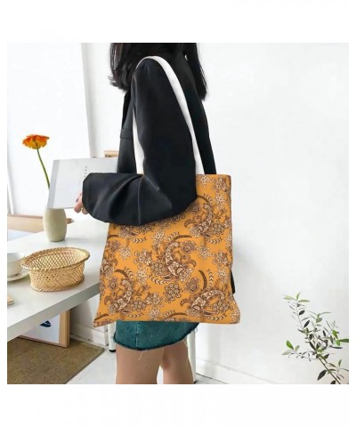 Paisley Single Shoulder Fashion Canvas Tote Shopping Bags Handbags For Men And Women Paisley44 $11.13 Totes