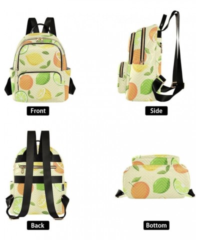 Peach Fruit Pattern Women's Backpack Wallet Casual Small Backpack Fashion Women's Travel Bag School Backpack Color128 Small $...