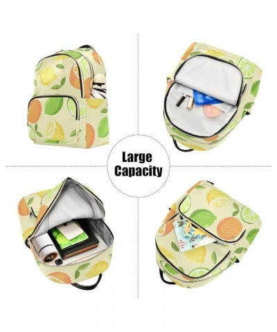 Peach Fruit Pattern Women's Backpack Wallet Casual Small Backpack Fashion Women's Travel Bag School Backpack Color128 Small $...