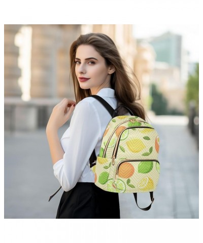 Peach Fruit Pattern Women's Backpack Wallet Casual Small Backpack Fashion Women's Travel Bag School Backpack Color128 Small $...