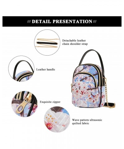 Flowers Blooming in Summer Quilted Shoulder Handbag for Women Stylish Crossbody Handbags with Detachable Leather Chain Should...