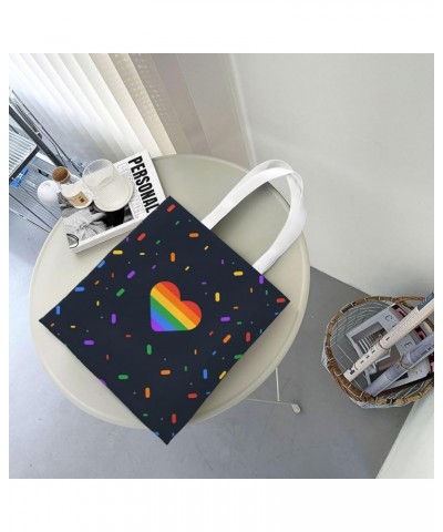 Lgbt Pride Single Shoulder Fashion Canvas Tote Shopping Bags Handbags For Men And Women Lgbt Pride23 $11.52 Totes