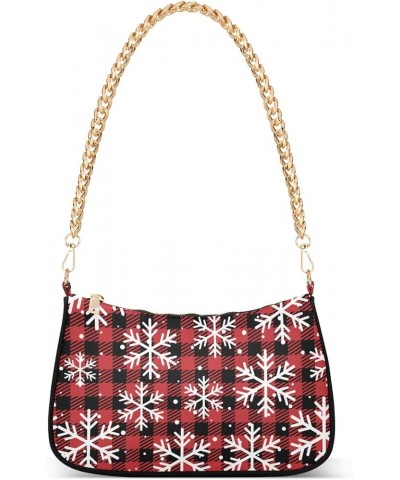 Cute Dragonfly Blue Trendy Purse Hobo Cute Bag Womens Designer Handbag Chain Cute Shoulder Bag Red Buffalo Plaid Snowflakes C...