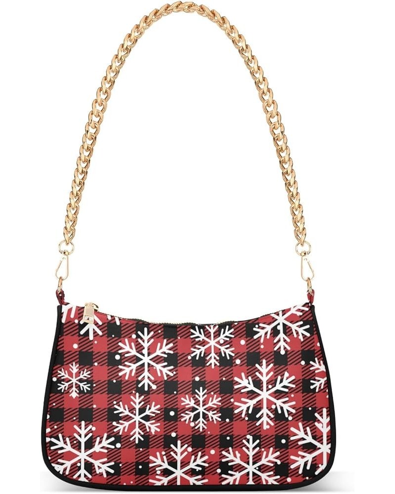 Cute Dragonfly Blue Trendy Purse Hobo Cute Bag Womens Designer Handbag Chain Cute Shoulder Bag Red Buffalo Plaid Snowflakes C...