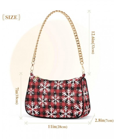 Cute Dragonfly Blue Trendy Purse Hobo Cute Bag Womens Designer Handbag Chain Cute Shoulder Bag Red Buffalo Plaid Snowflakes C...