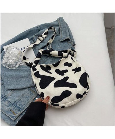 Cute Top Handle Tote Bag for Women, Canvas Crossbody Shoulder Sling Bag Handbag Messenger Bag Ladies Purse Cow $13.44 Shoulde...