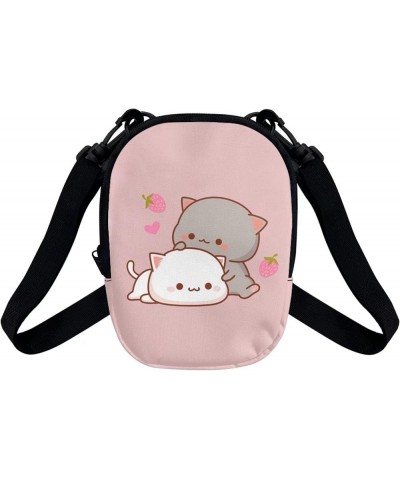 Women Cross-Body Sling Bags Small Messenger Purse for Men Girls Boys Strawberry Cat $10.82 Crossbody Bags