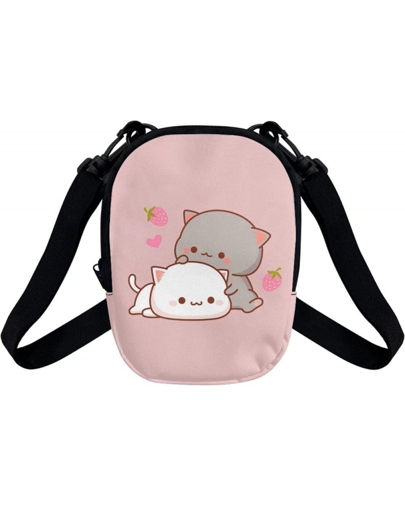 Women Cross-Body Sling Bags Small Messenger Purse for Men Girls Boys Strawberry Cat $10.82 Crossbody Bags