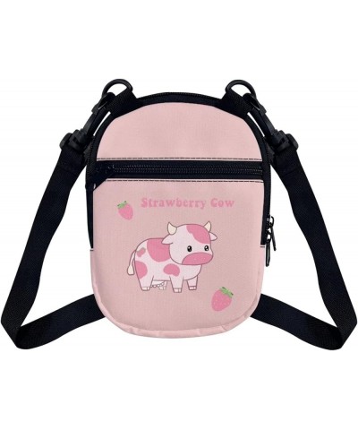 Women Cross-Body Sling Bags Small Messenger Purse for Men Girls Boys Strawberry Cat $10.82 Crossbody Bags