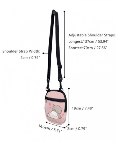 Women Cross-Body Sling Bags Small Messenger Purse for Men Girls Boys Strawberry Cat $10.82 Crossbody Bags