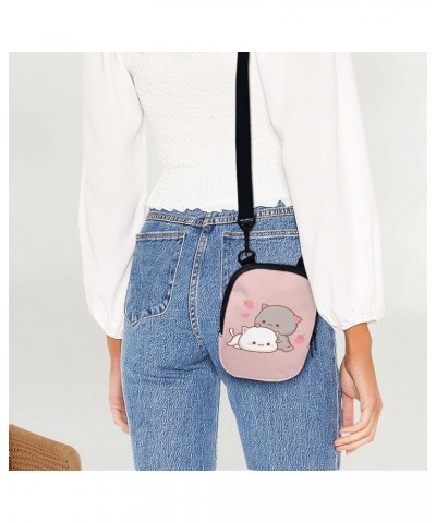 Women Cross-Body Sling Bags Small Messenger Purse for Men Girls Boys Strawberry Cat $10.82 Crossbody Bags