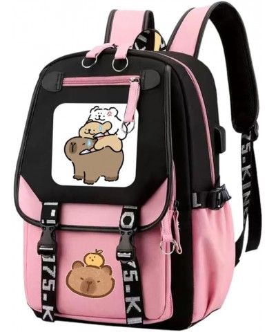 Cartoon Capybara Backpack Lightweight Waterproof Backpack for Cute Aesthetic Backpack Casual Daypack for Women (Style O) Styl...