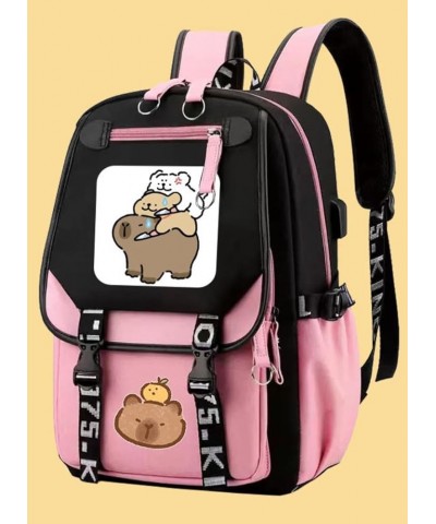 Cartoon Capybara Backpack Lightweight Waterproof Backpack for Cute Aesthetic Backpack Casual Daypack for Women (Style O) Styl...