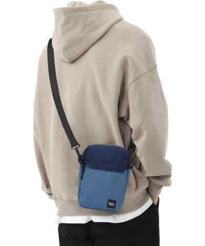 Mini Crossbody Bag Shoulder Bag for Men, Small Messenger Satchel Bag for Women A-blue-large $11.00 Shoulder Bags