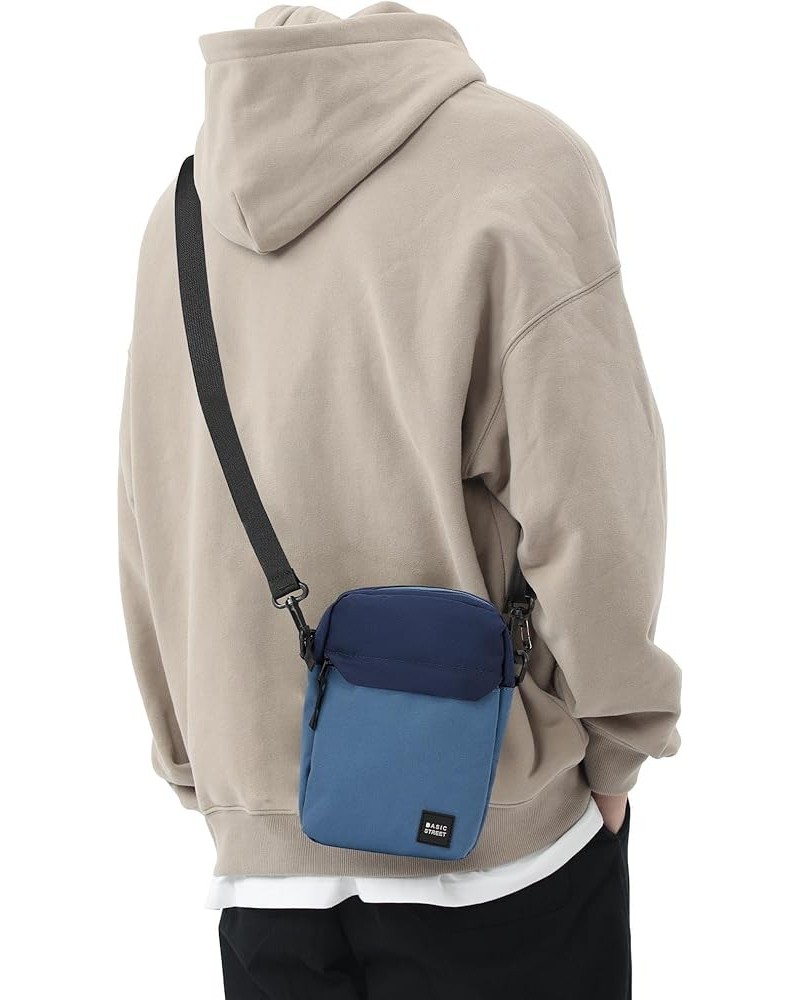 Mini Crossbody Bag Shoulder Bag for Men, Small Messenger Satchel Bag for Women A-blue-large $11.00 Shoulder Bags