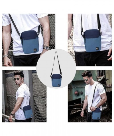 Mini Crossbody Bag Shoulder Bag for Men, Small Messenger Satchel Bag for Women A-blue-large $11.00 Shoulder Bags