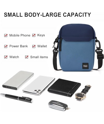 Mini Crossbody Bag Shoulder Bag for Men, Small Messenger Satchel Bag for Women A-blue-large $11.00 Shoulder Bags