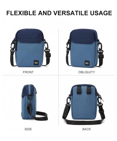 Mini Crossbody Bag Shoulder Bag for Men, Small Messenger Satchel Bag for Women A-blue-large $11.00 Shoulder Bags