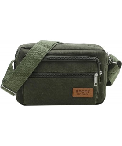 Atmneris Canvas Messenger Bag for Women Men Travel Shoulder Purse Bag Casual Crossbody Bag Vintage Satchel Bag Green $6.92 Cr...