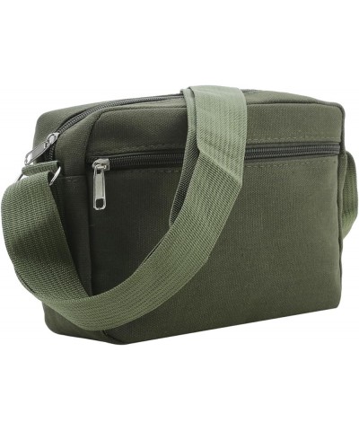 Atmneris Canvas Messenger Bag for Women Men Travel Shoulder Purse Bag Casual Crossbody Bag Vintage Satchel Bag Green $6.92 Cr...