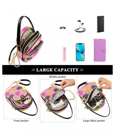 Colorful Ducks Crossbody Bag for Women Cell Phone Purse Wallet with Removable Chain Shoulder Handbag for Travel Passport Work...