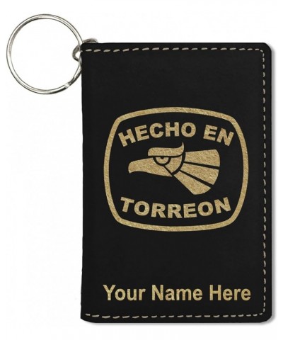 ID Holder Wallet, Hecho en Torreon, Personalized Engraving Included (Teal) Black with Gold $16.79 Wallets